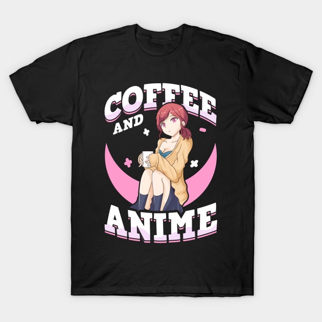 Coffee And Anime Cute Kawaii Girl Coffee Cup T-Shirt by theperfectpresents